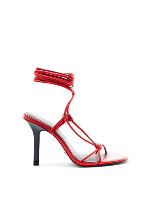 Sandali incrociati New Square con tacco in nappa Patrizia Pepe | 8X0117 L026R880